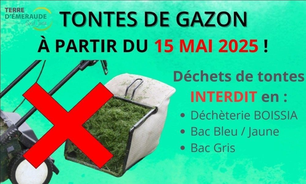 Déchets de tonte interdit en décheterie