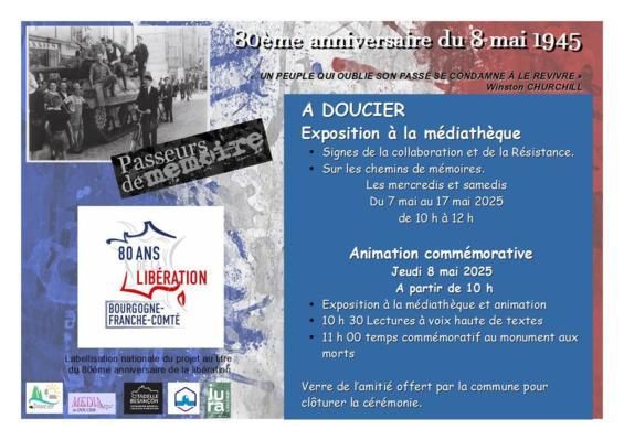 COMMEMORATION DU 8 MAI, DANS LE CADRE DU 80ème ANNIVERSAIRE DE LA LIBERATION